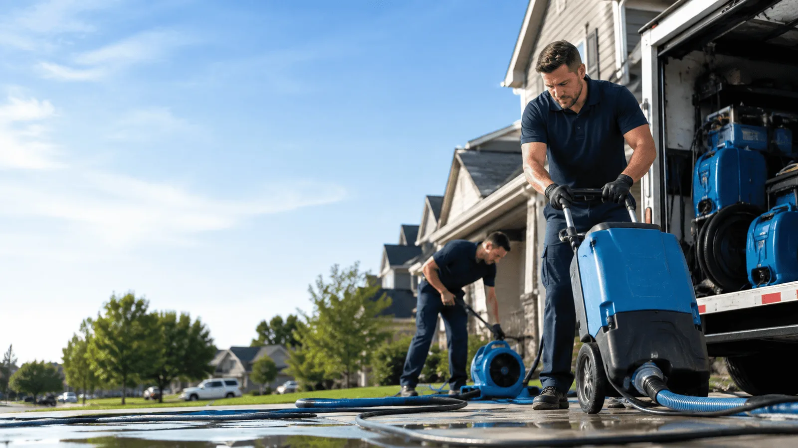 Water Mitigation being performed in Little York, NY